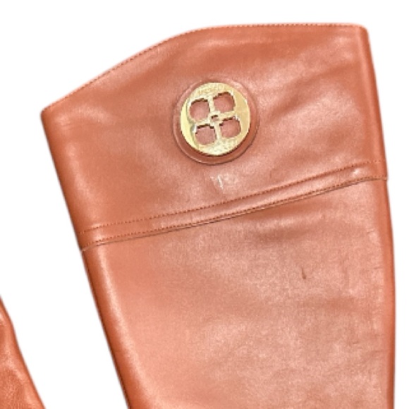 IMAN COGNAC LEATHER  RIDING BOOTS SIZE 6.5M - NWOT - Picture 6 of 7